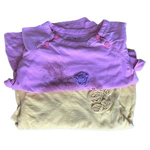 Gap long sleeve shirts. Pink and yellow. Size 4T.